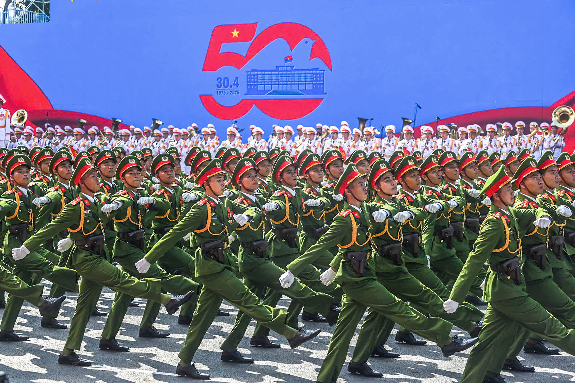 Lễ Tổng duyệt cấp Nhà nước diễu binh, diễu hành có 38 khối của lực lượng vũ trang (quân đội, lực lượng dân quân 25 khối, lực lượng công an 13 khối), 12 khối diễu hành đại diện cho tổ chức quần chúng.