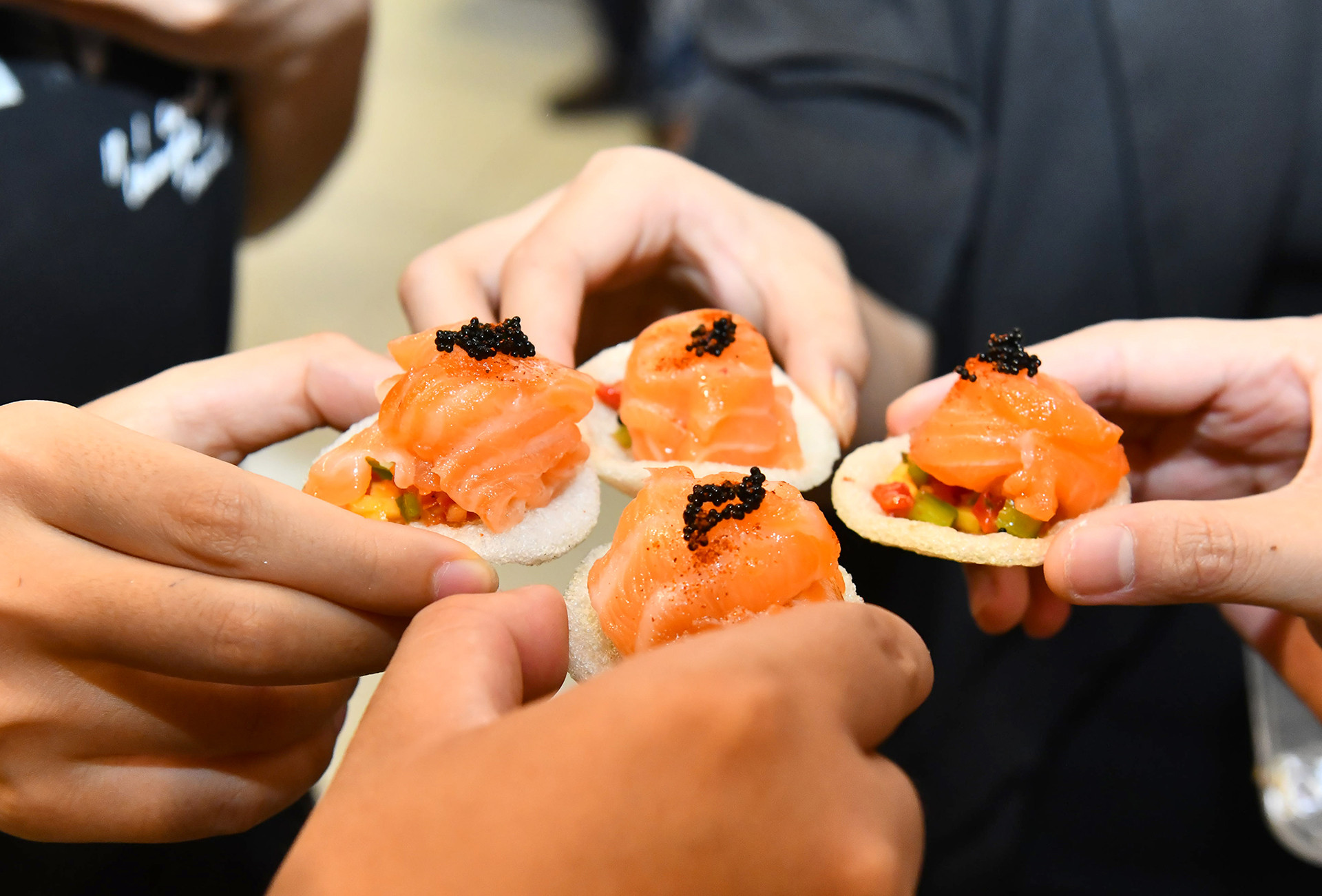 Cận cảnh món cá hồi muối. Cận cảnh món cá hồi muối.