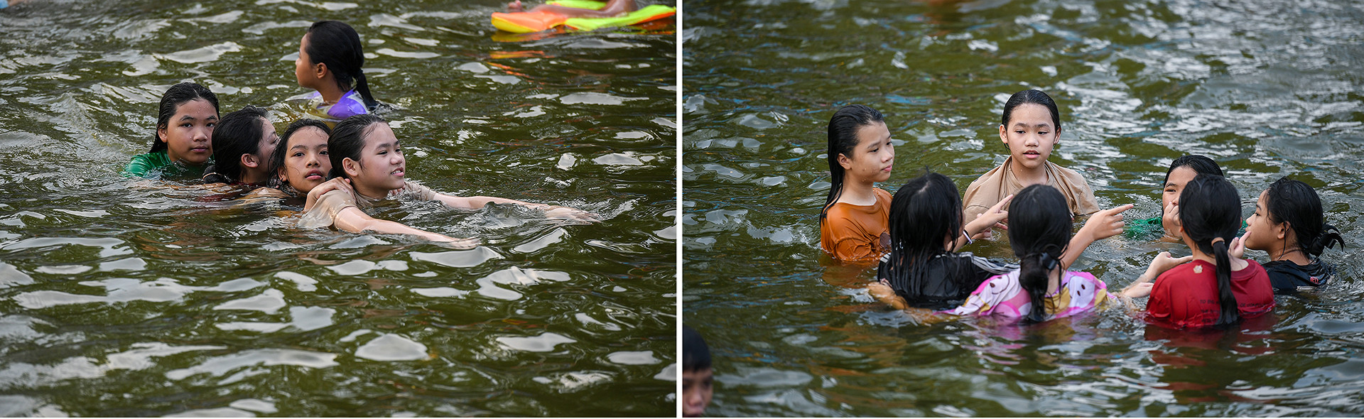 [Ảnh] Biến ao làng thành bể bơi miễn phí cho trẻ ảnh 13