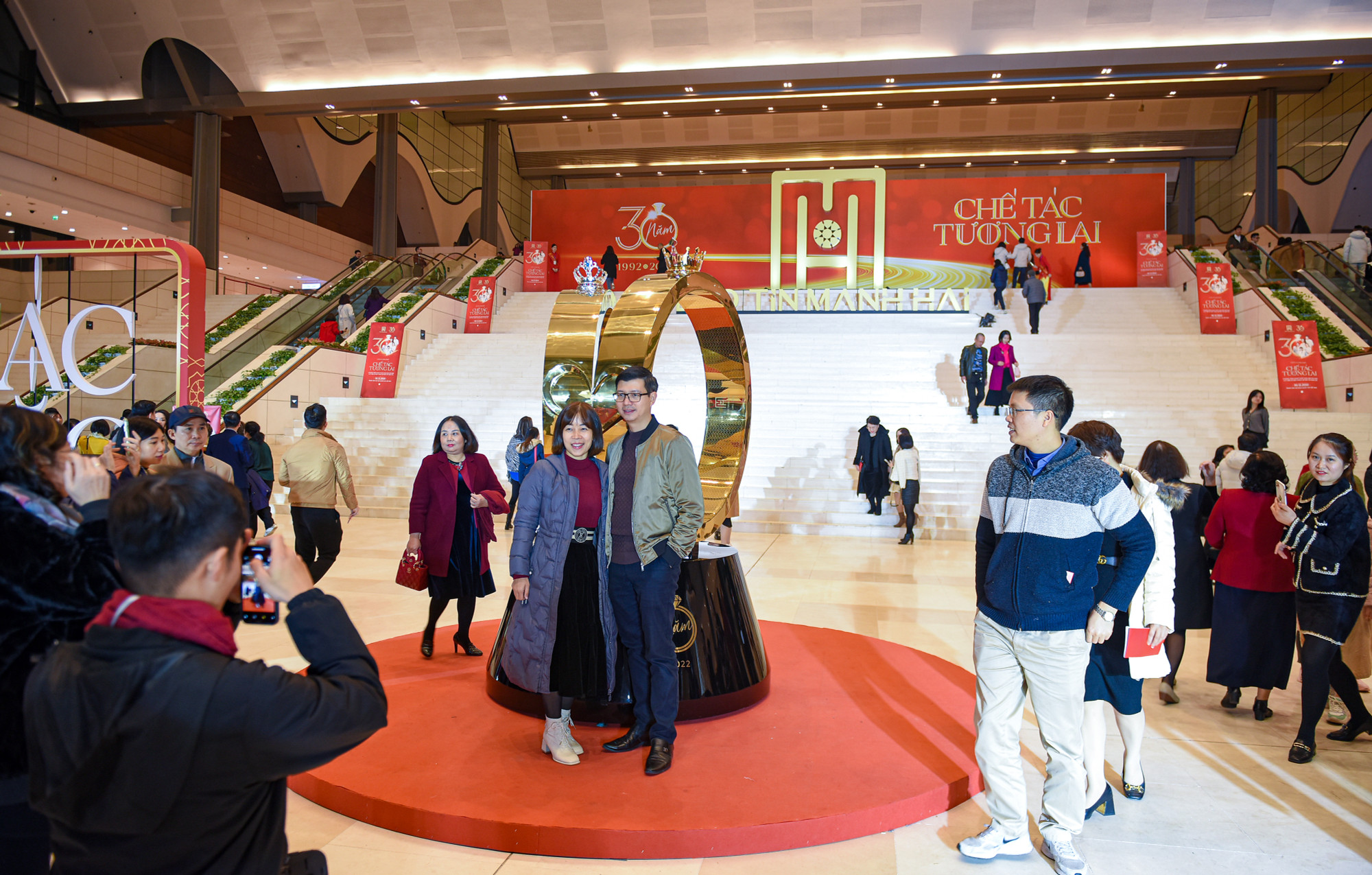 Không gian triển lãm tại Trung tâm Hội nghị Quốc gia.