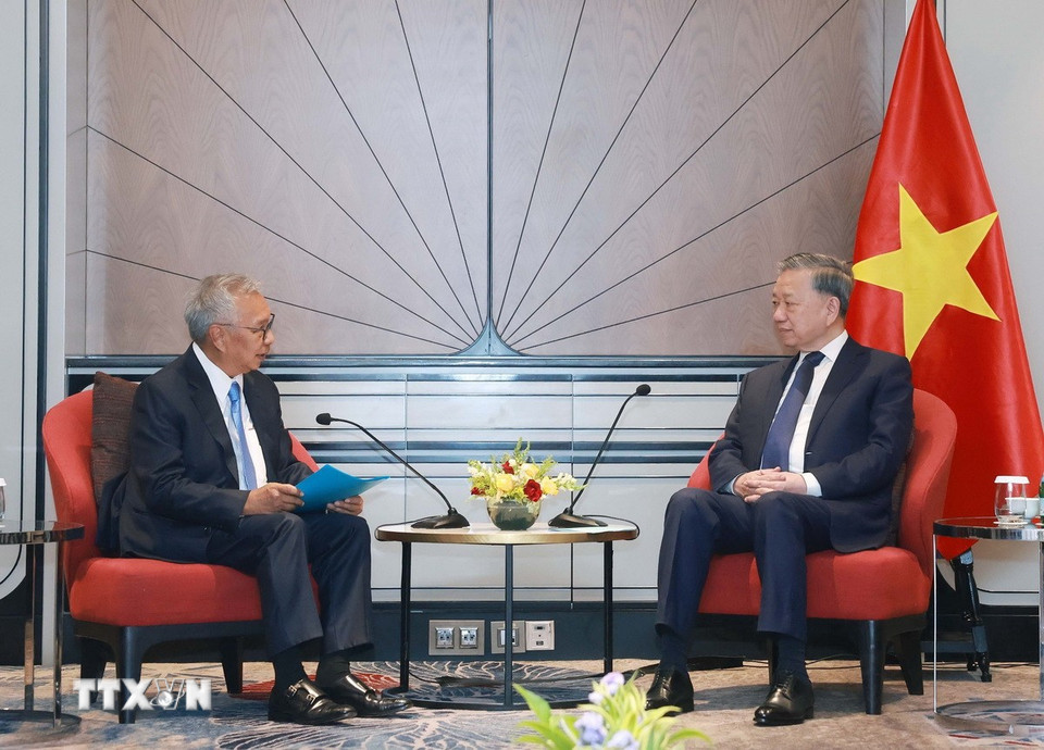 [Ảnh] Tổng Bí thư Tô Lâm tiếp lãnh đạo một số doanh nghiệp của Indonesia ảnh 1