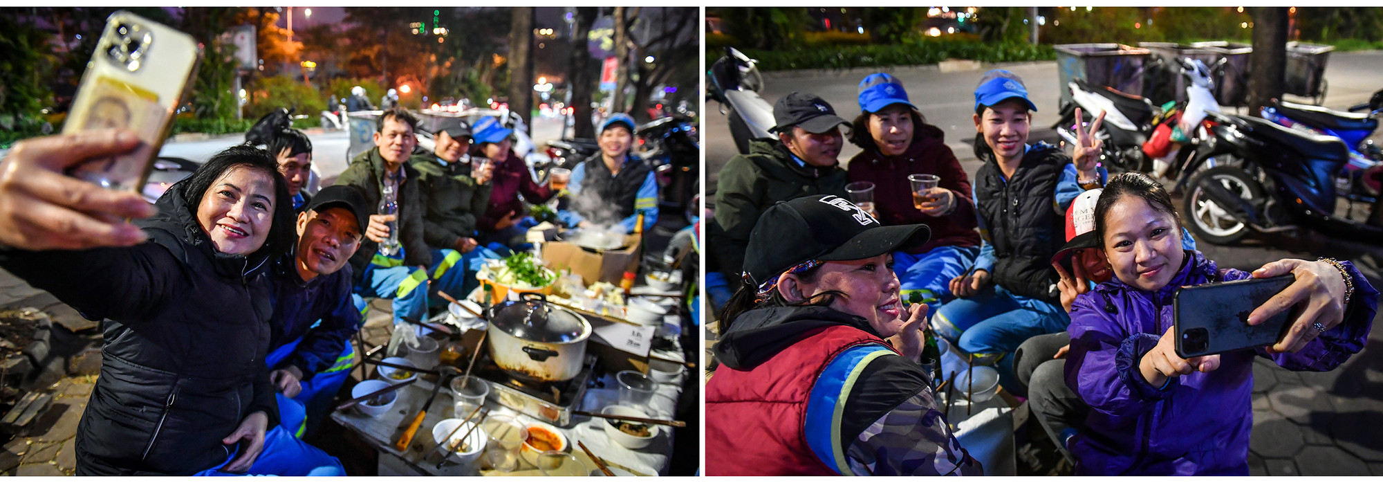 Khi được hỏi, các anh chị ước mơ gì trong năm mới, chị Quang bảo, chúng tôi chỉ cần nhận một vài lời động viên của người dân như chúc mừng năm mới, chia sẻ công việc là đã đủ vui rồi.