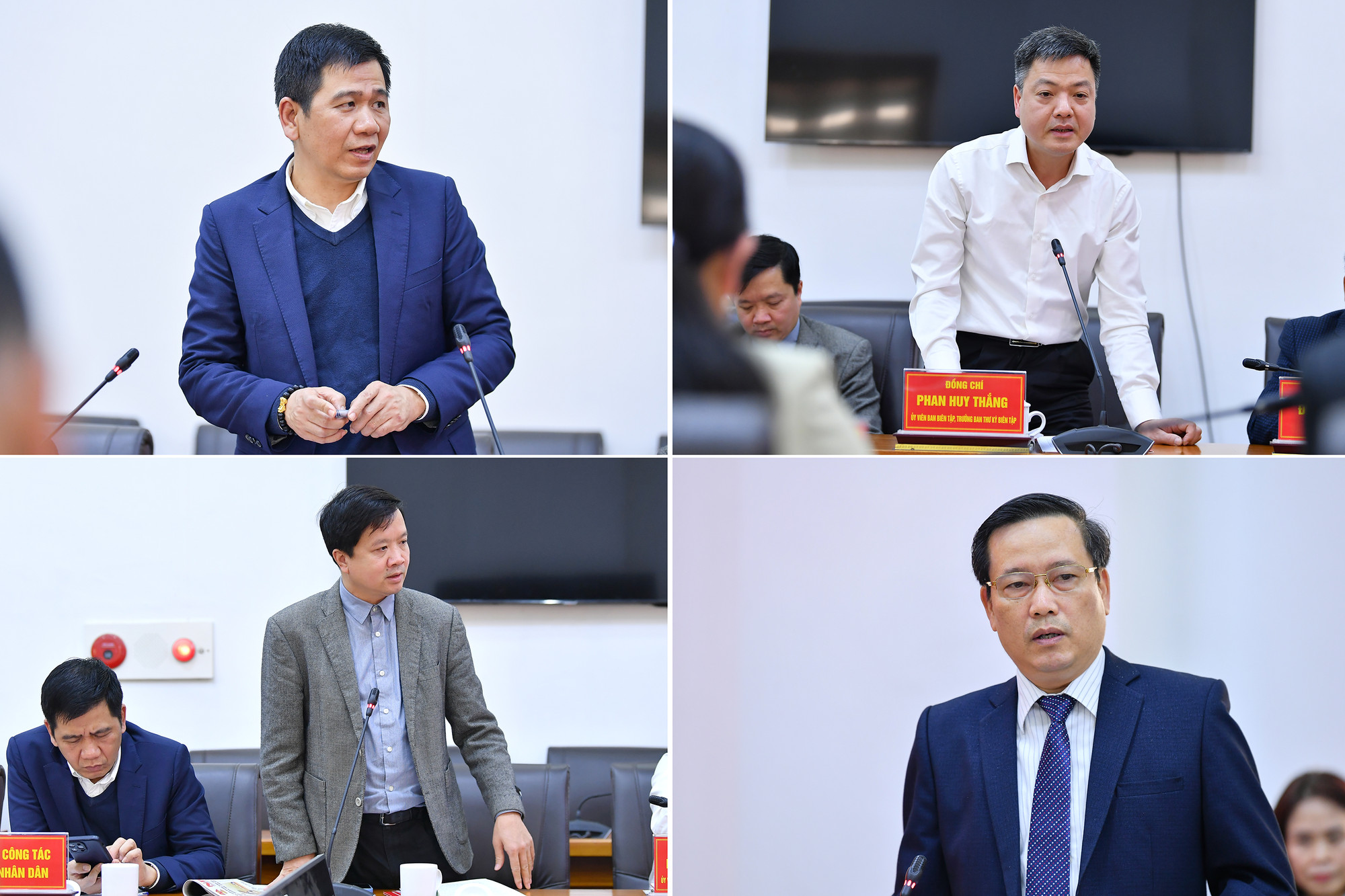 Các đại biểu trao đổi về nội dung tuyên truyền giữa 2 bên. Các đại biểu trao đổi về nội dung tuyên truyền giữa 2 bên.