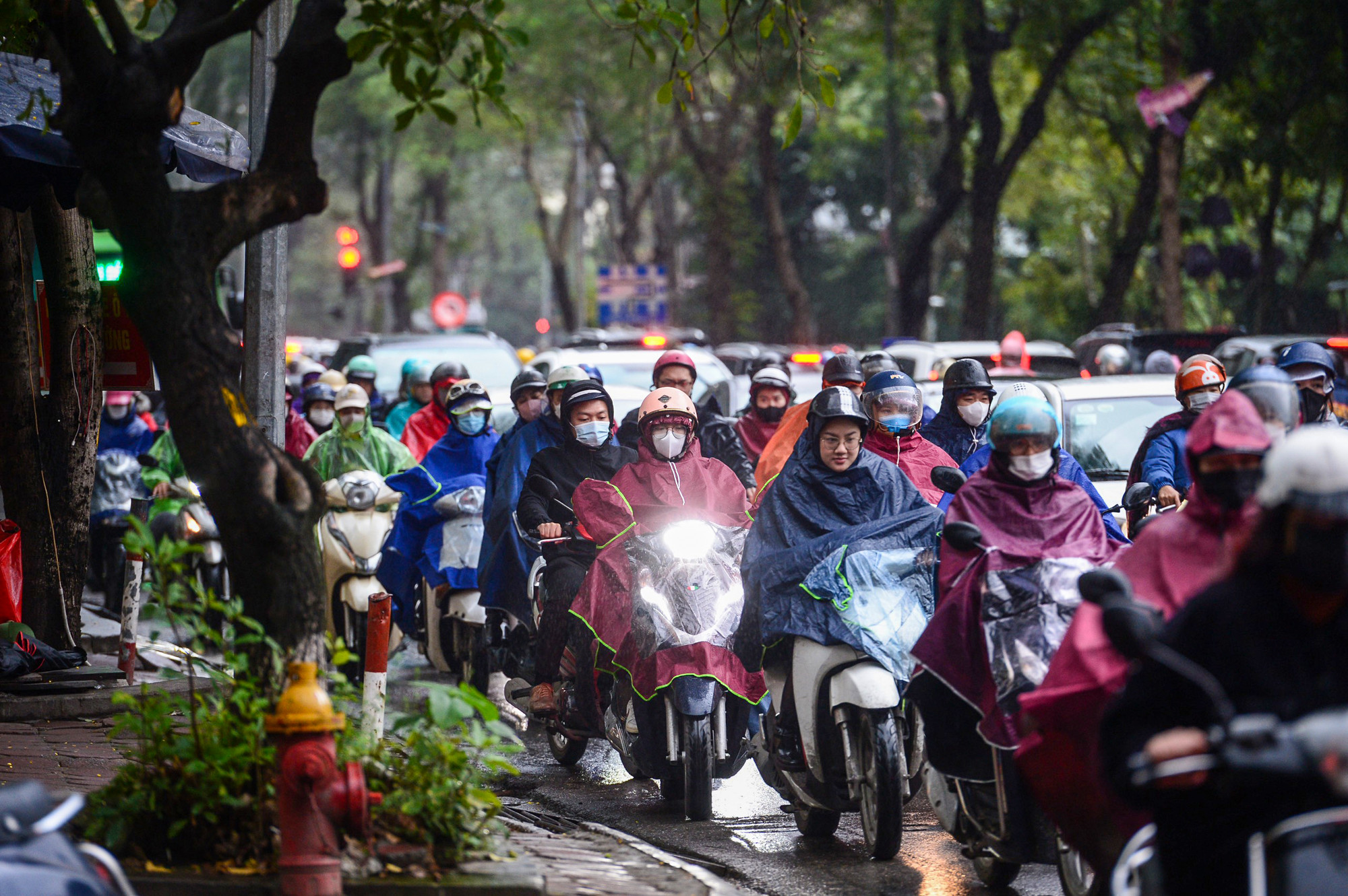 [Ảnh] Hà Nội 12 độ C, người dân chật vật đi làm trong mưa lạnh ảnh 9