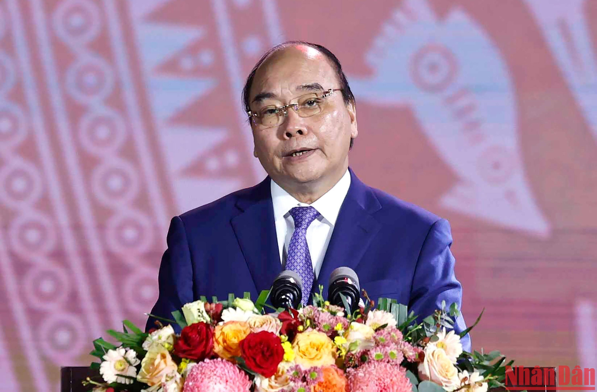 Chủ tịch nước Nguyễn Xuân Phúc phát biểu tại buổi lễ.