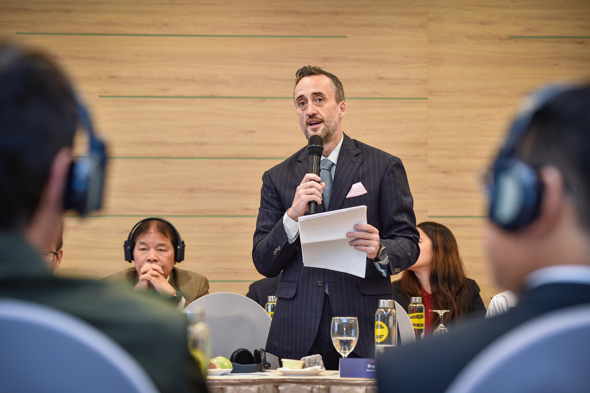 Ông Chris Farwell đại diện Hội đồng Tư vấn Du lịch (TAB) phát biểu tại Hội nghị. Ông Chris Farwell đại diện Hội đồng Tư vấn Du lịch (TAB) phát biểu tại Hội nghị.