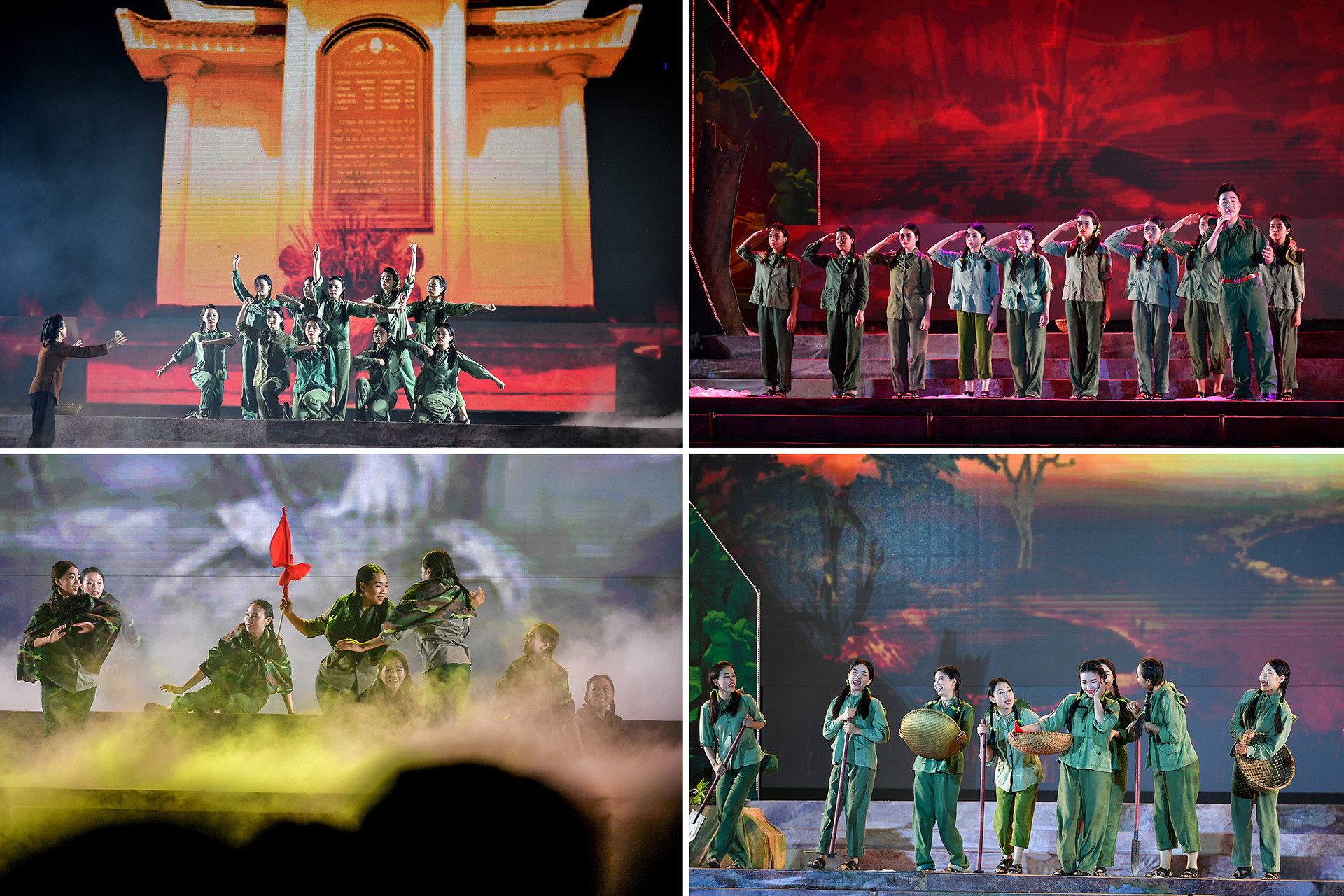 Hoạt cảnh những câu chuyện về một thời chiến đấu anh hùng, về sự hy sinh của 10 nữ TNXP tại Ngã ba Đồng Lộc để lại ấn tượng sâu sắc trong lòng người xem.