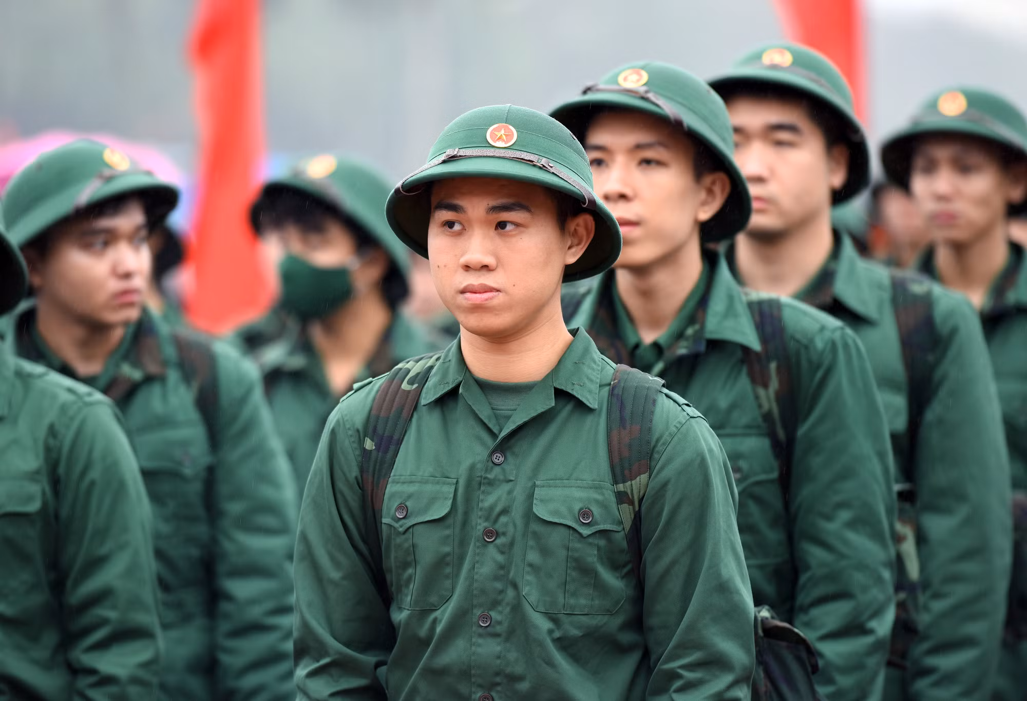 Các tân binh đều bày tỏ quyết tâm hoàn thành nhiệm vụ trong thời gian thực hiện nghĩa vụ quân sự.