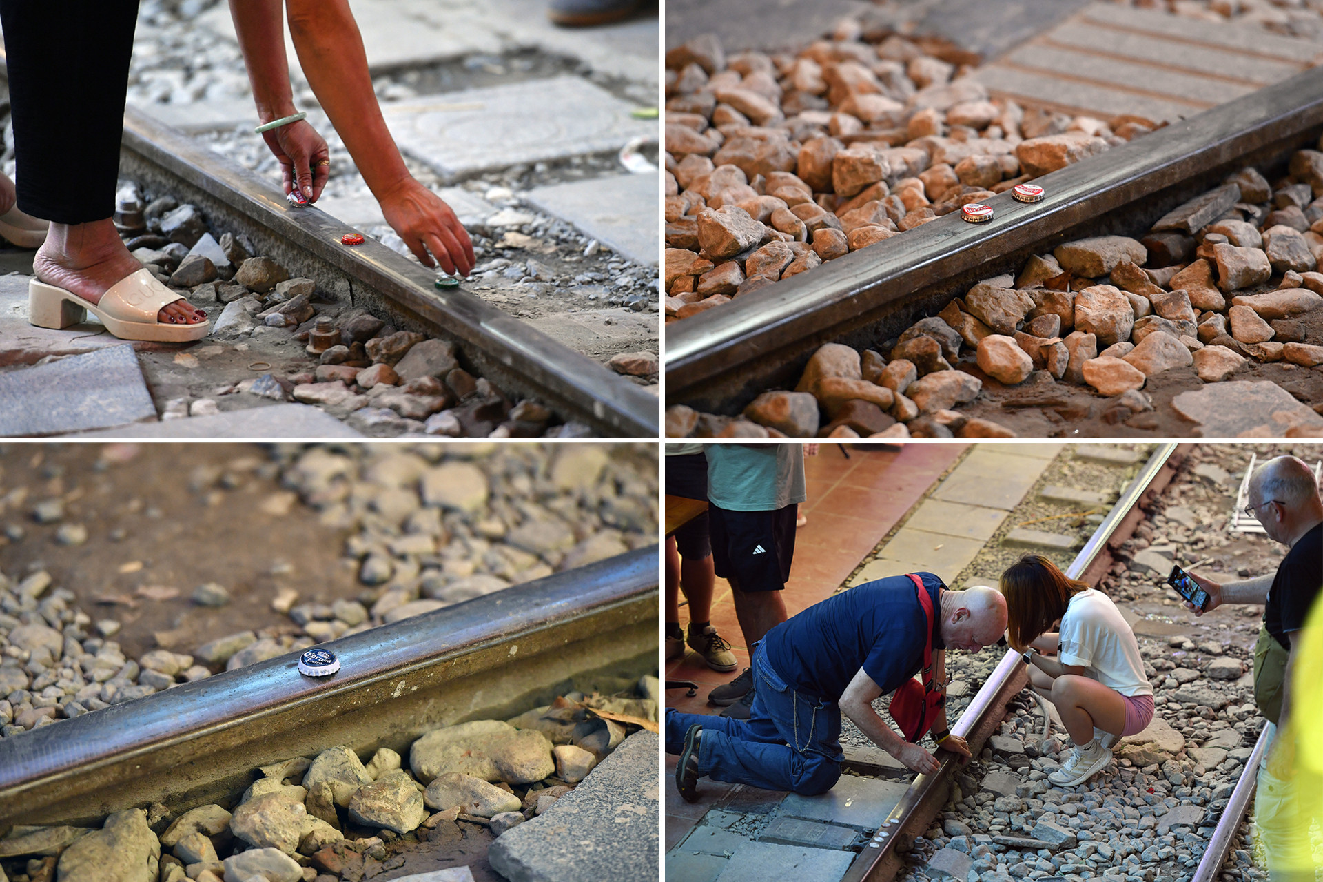 Để bổ sung vào sự "độc nhất vô nhị" của loại hình dịch vụ này, các chủ quán còn khuyến khích, hướng dẫn khách mua đồ uống rồi lấy nắp chai đặt lên đường ray tàu. Sau mỗi lần đoàn tàu đi qua, du khách sẽ có một món quà kỷ niệm nho nhỏ mang tính chất "độc bản".