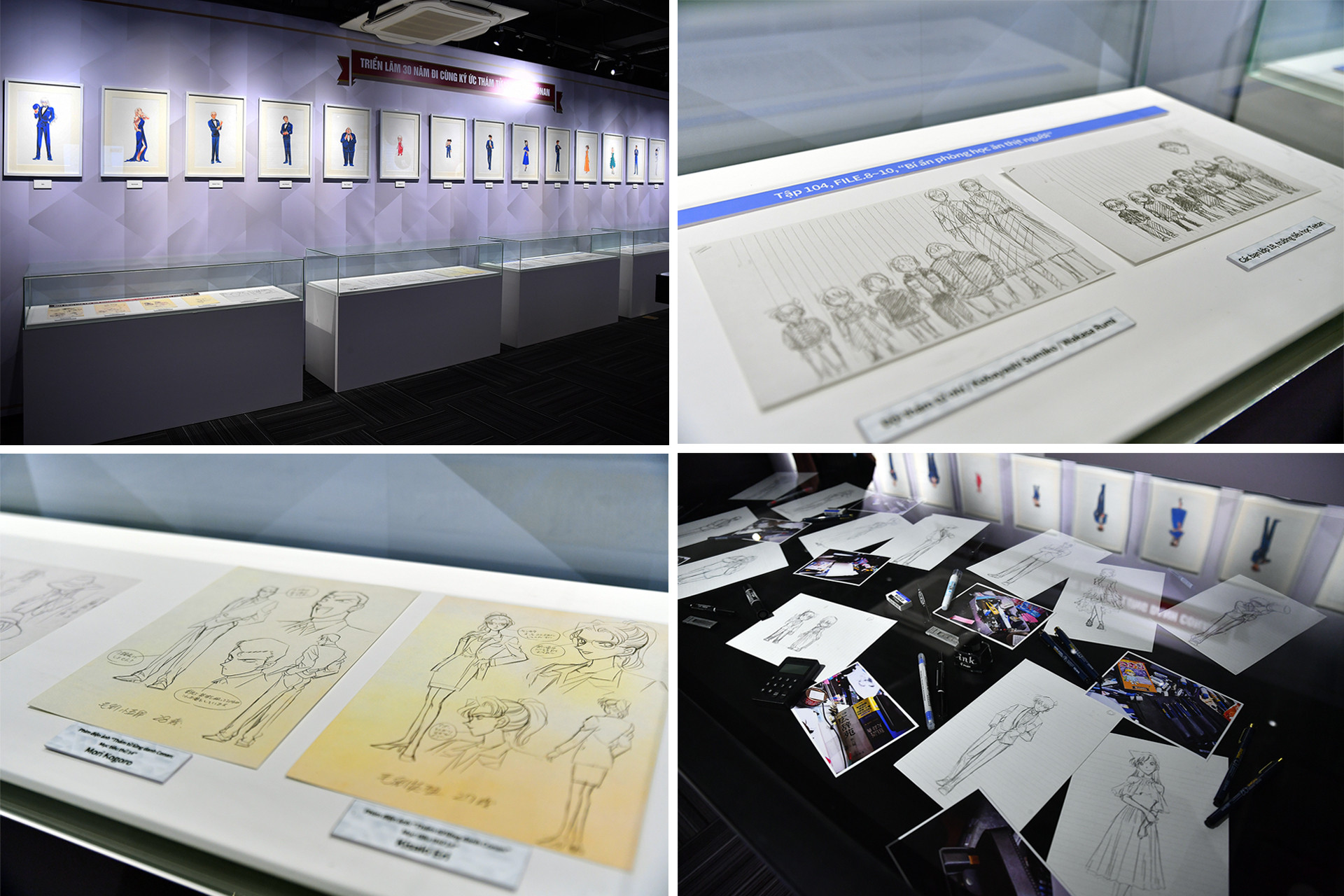 Bên cạnh đó, độc giả và khách tham quan cũng sẽ có cơ hội chiêm ngưỡng các bức ký họa nhân vật của tác giả Gosho Aoyama ngay tại Triển lãm.