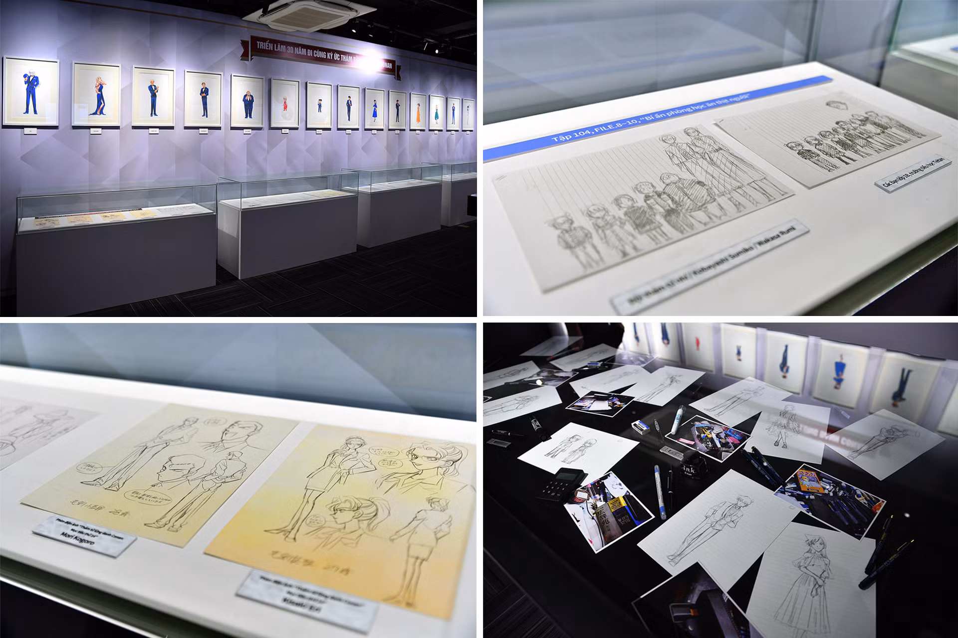 Bên cạnh đó, độc giả và khách tham quan cũng sẽ có cơ hội chiêm ngưỡng các bức ký họa nhân vật của tác giả Gosho Aoyama ngay tại Triển lãm.