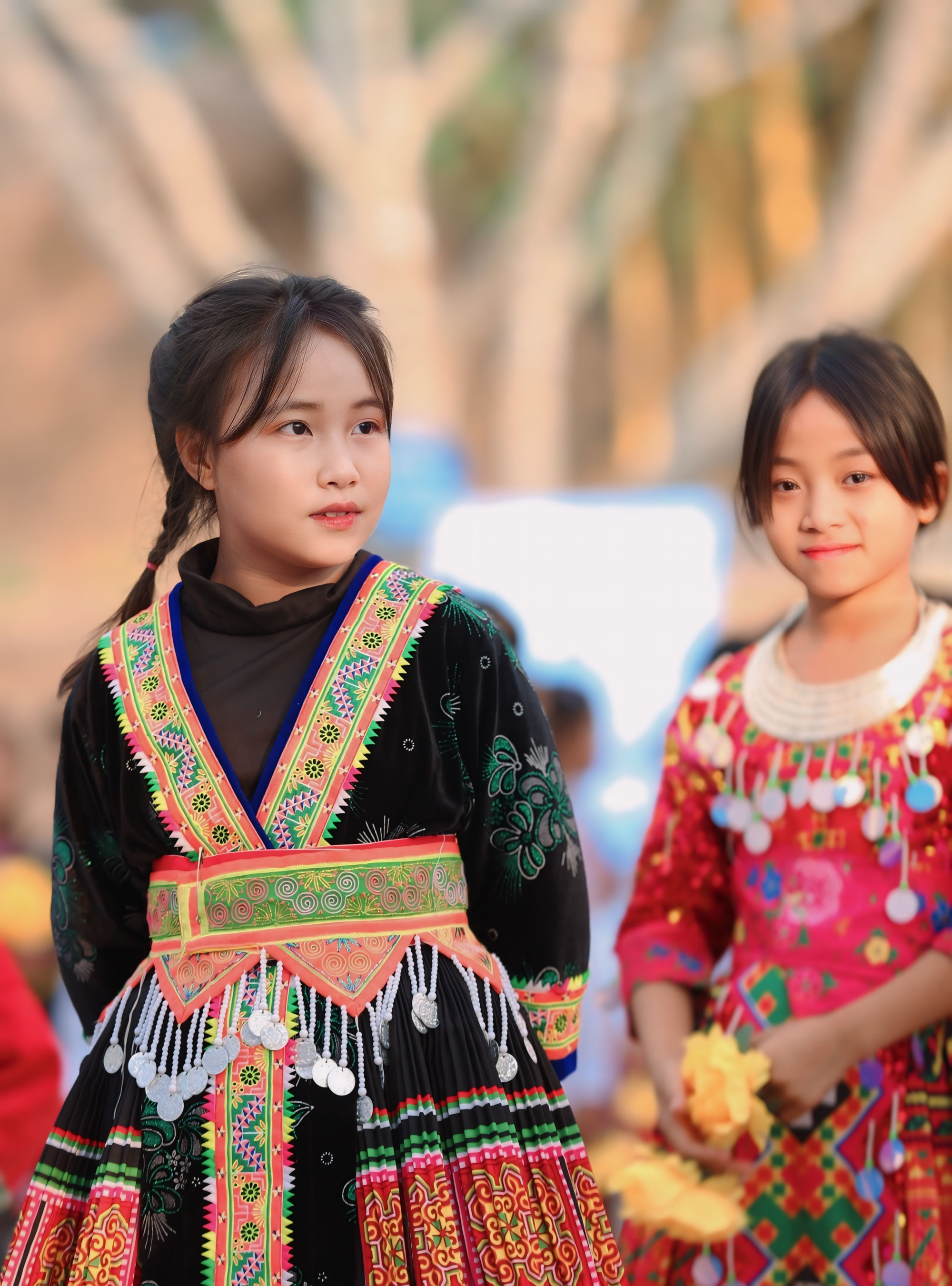 Vẻ đẹp hồn nhiên đặc trưng của thiếu nhi vùng cao.