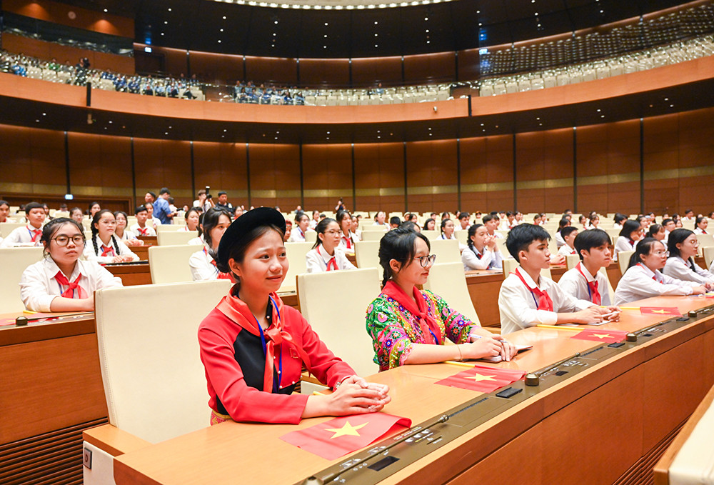 [Ảnh] Phiên họp giả định "Quốc hội trẻ em" lần thứ nhất ảnh 5