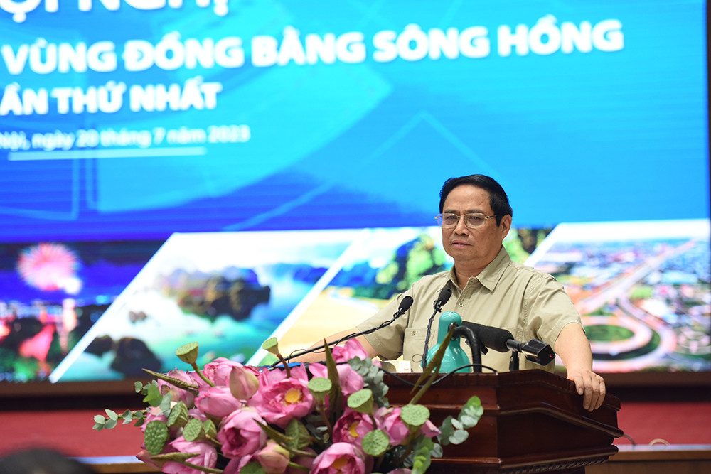 [Ảnh] Thủ tướng Phạm Minh Chính chủ trì Hội nghị Hội đồng điều phối vùng đồng bằng sông Hồng ảnh 11