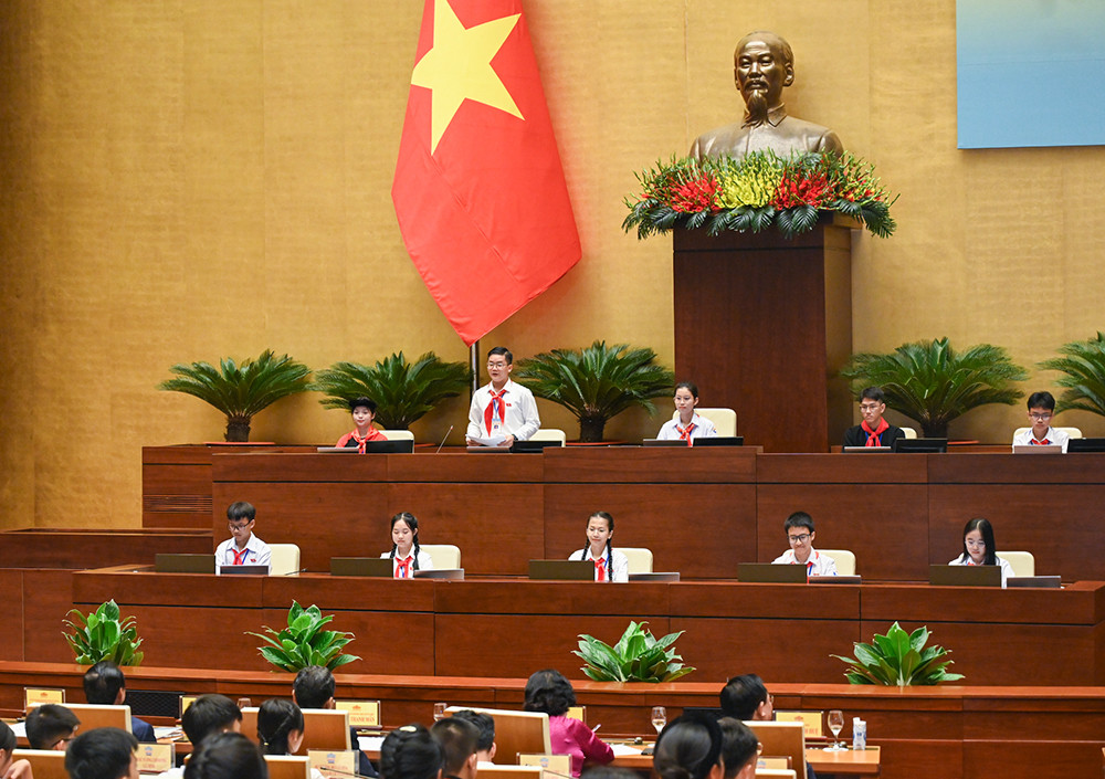 [Ảnh] Phiên họp giả định "Quốc hội trẻ em" lần thứ nhất ảnh 6