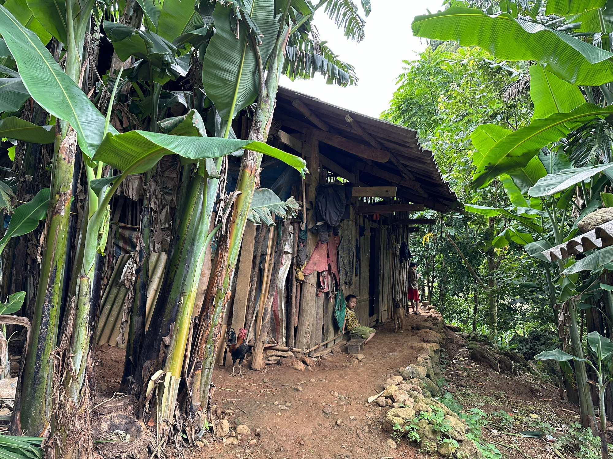 Ngôi nhà cũ của gia đình anh Lý Văn Nó. (Ảnh: THI PHONG)