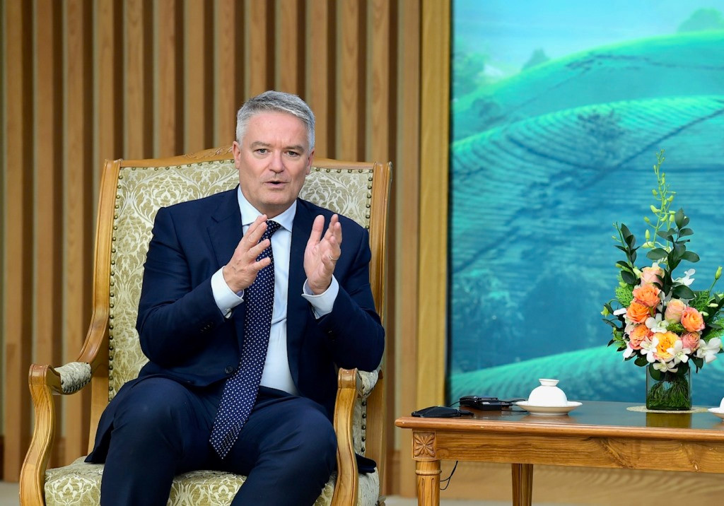 Ông Mathias Cormann, Tổng Thư ký Tổ chức Hợp tác và Phát triển Kinh tế (OECD) phát biểu tại buổi tiếp.