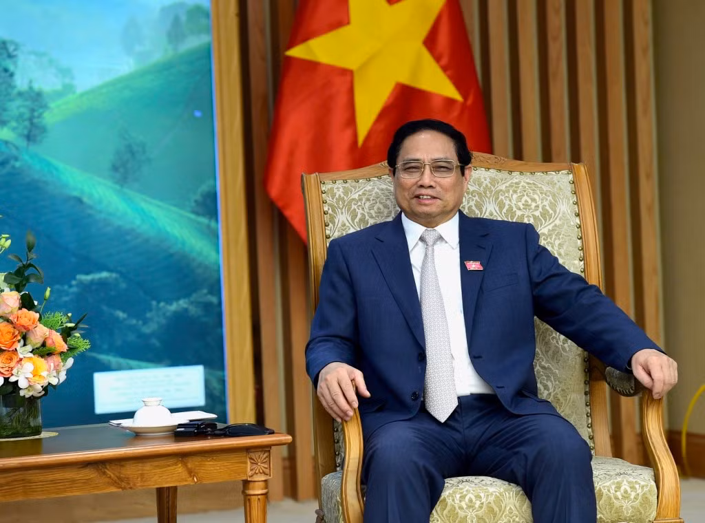 Thủ tướng Phạm Minh Chính phát biểu tại buổi tiếp.