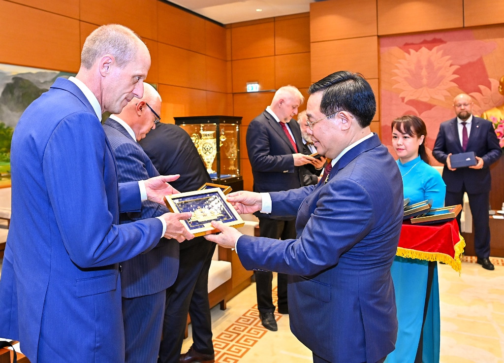 [Ảnh] Chủ tịch Quốc hội Vương Đình Huệ tiếp Phó Chủ tịch Hạ viện Cộng hòa Séc Jan Bartosek ảnh 8