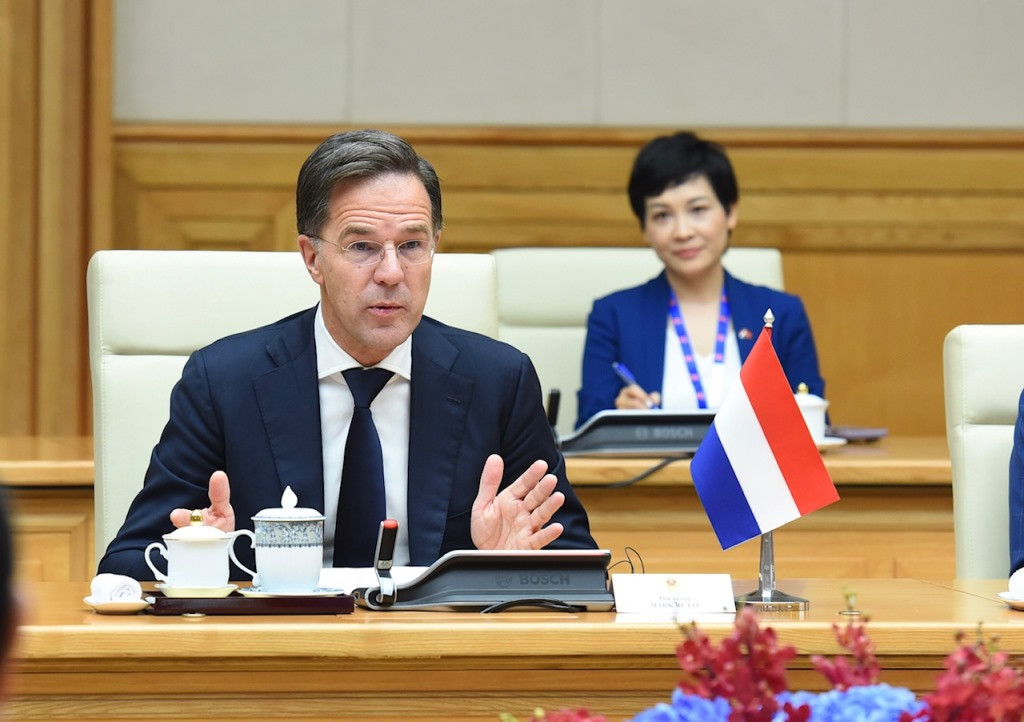 [Ảnh] Thủ tướng Phạm Minh Chính chủ trì Lễ đón Thủ tướng Hà Lan Mark Rutte ảnh 13
