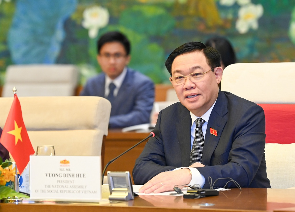 [Ảnh] Chủ tịch Quốc hội Vương Đình Huệ hội đàm với Chủ tịch Thượng viện Vương quốc Bỉ ảnh 8