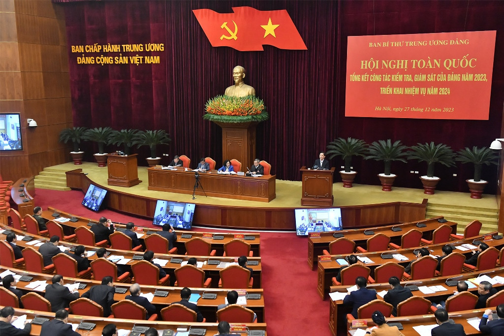 Hội nghị toàn quốc tổng kết công tác kiểm tra, giám sát của Đảng năm 2023, triển khai nhiệm vụ năm 2024.