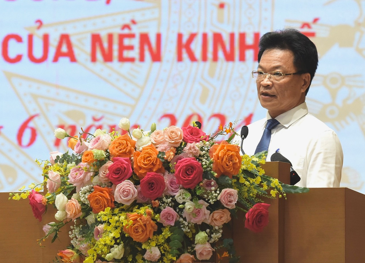 Chủ tịch Hội đồng thành viên Tổng công ty Đường sắt Việt Nam Đặng Sỹ Mạnh phát biểu.