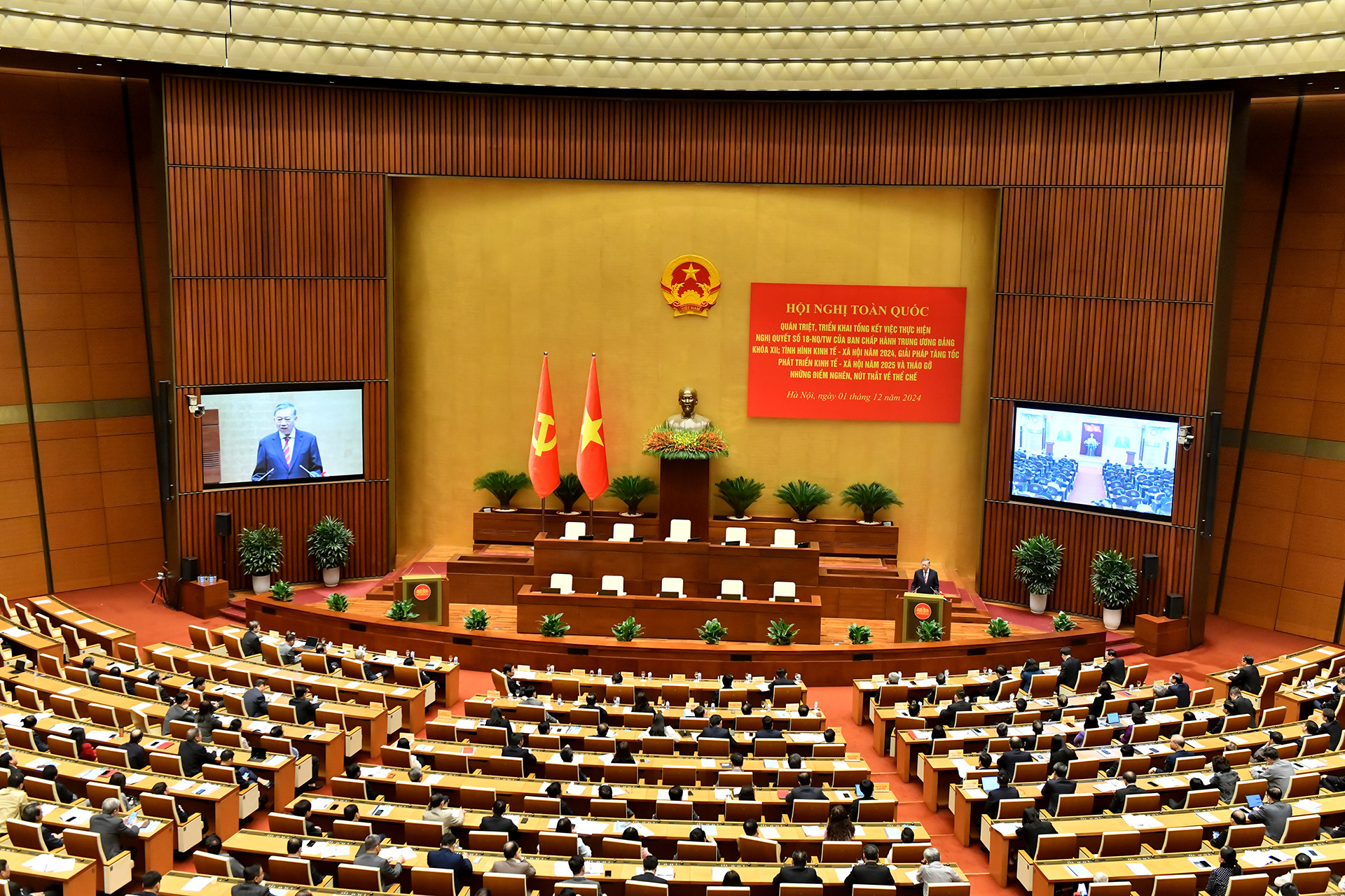 Tổng Bí thư Tô Lâm phát biểu chỉ đạo hội nghị.