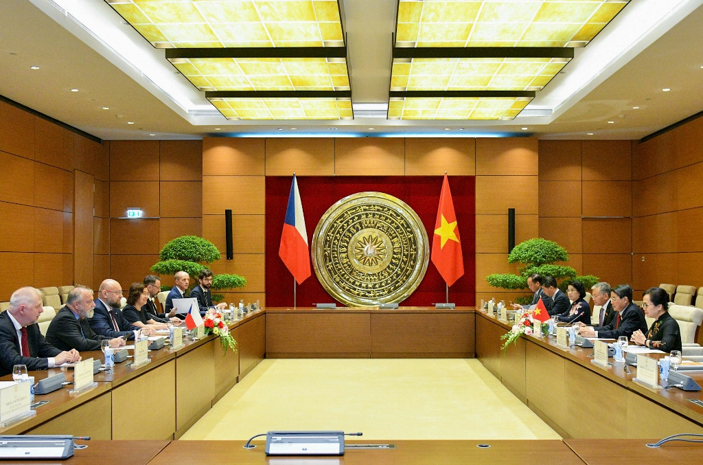 [Ảnh] Chủ tịch Quốc hội Vương Đình Huệ tiếp Phó Chủ tịch Hạ viện Cộng hòa Séc Jan Bartosek ảnh 10