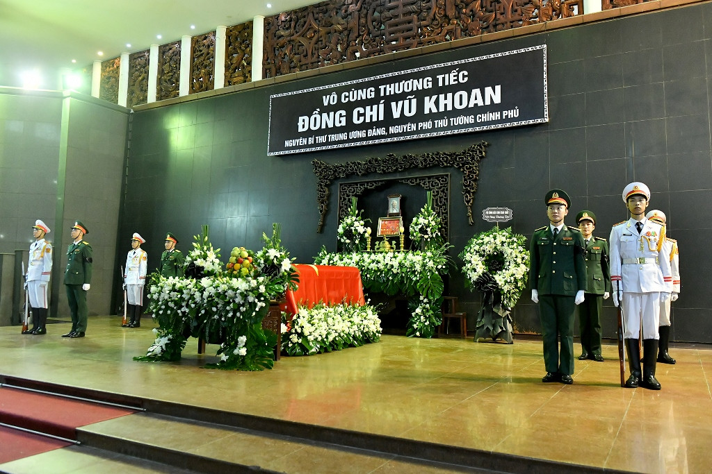 Lễ tang đồng chí Vũ Khoan được tổ chức tại Nhà tang lễ quốc gia, số 5 Trần Thánh Tông, Hà Nội.