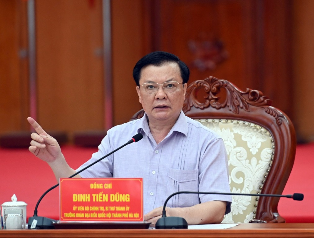 Bí thư Thành ủy Đinh Tiến Dũng. (Ảnh Duy Linh)