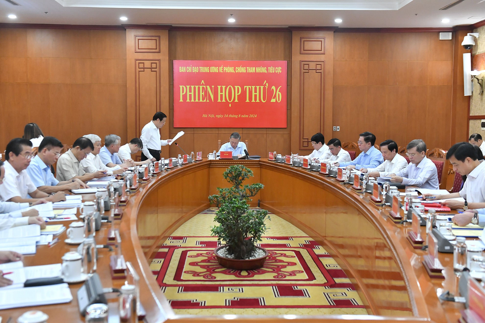 Quang cảnh Phiên họp thứ 26, Ban Chỉ đạo Trung ương về phòng, chống tham nhũng, tiêu cực.