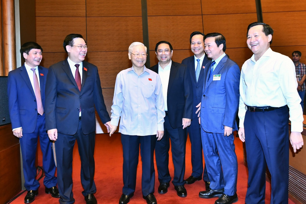 [Ảnh] Kỳ họp thứ 5, Quốc hội khóa XV: Quốc hội bắt đầu phiên chất vấn và trả lời chất vấn ảnh 2