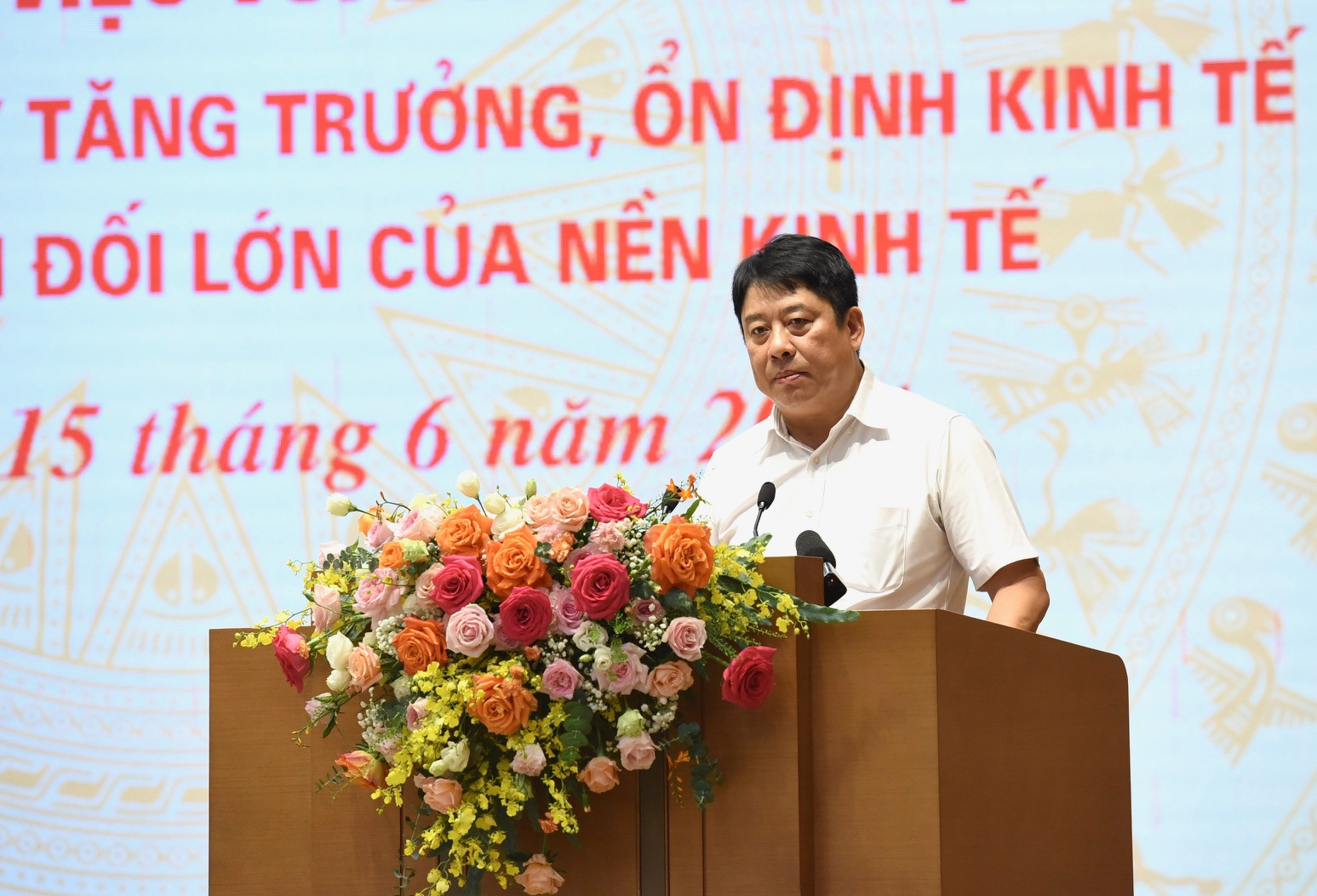 Tổng Giám đốc Tập đoàn Điện lực Việt Nam Nguyễn Anh Tuấn phát biểu.