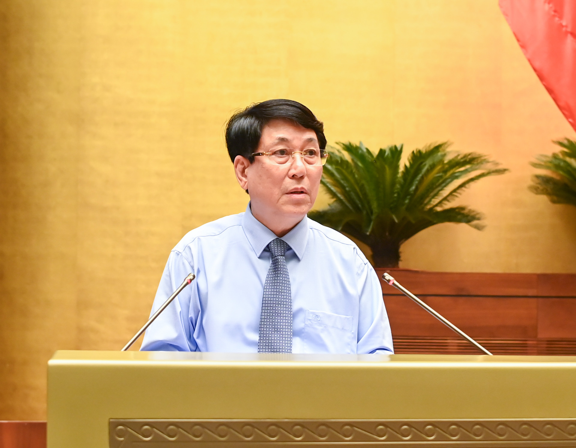 Thường trực Ban Bí thư Lương Cường phát biểu chỉ đạo hội nghị. (Ảnh Duy Linh)