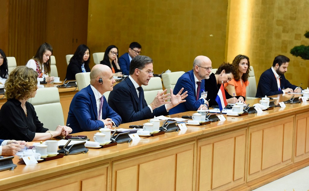 Thủ tướng Vương quốc Hà Lan Mark Rutte và các thành viên Chính phủ hội đàm với Thủ tướng Phạm Minh Chính.