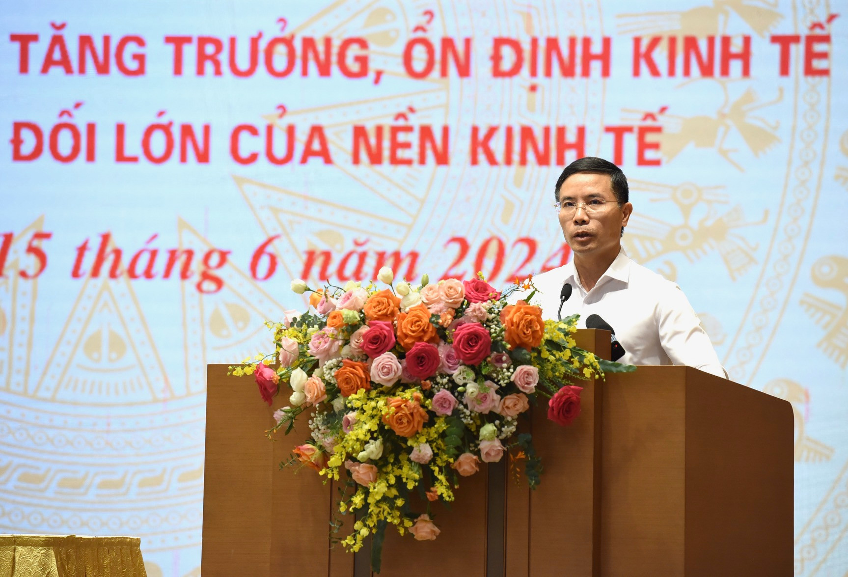 Chủ tịch Hội đồng thành viên Agribank Phạm Đức Ấn phát biểu.