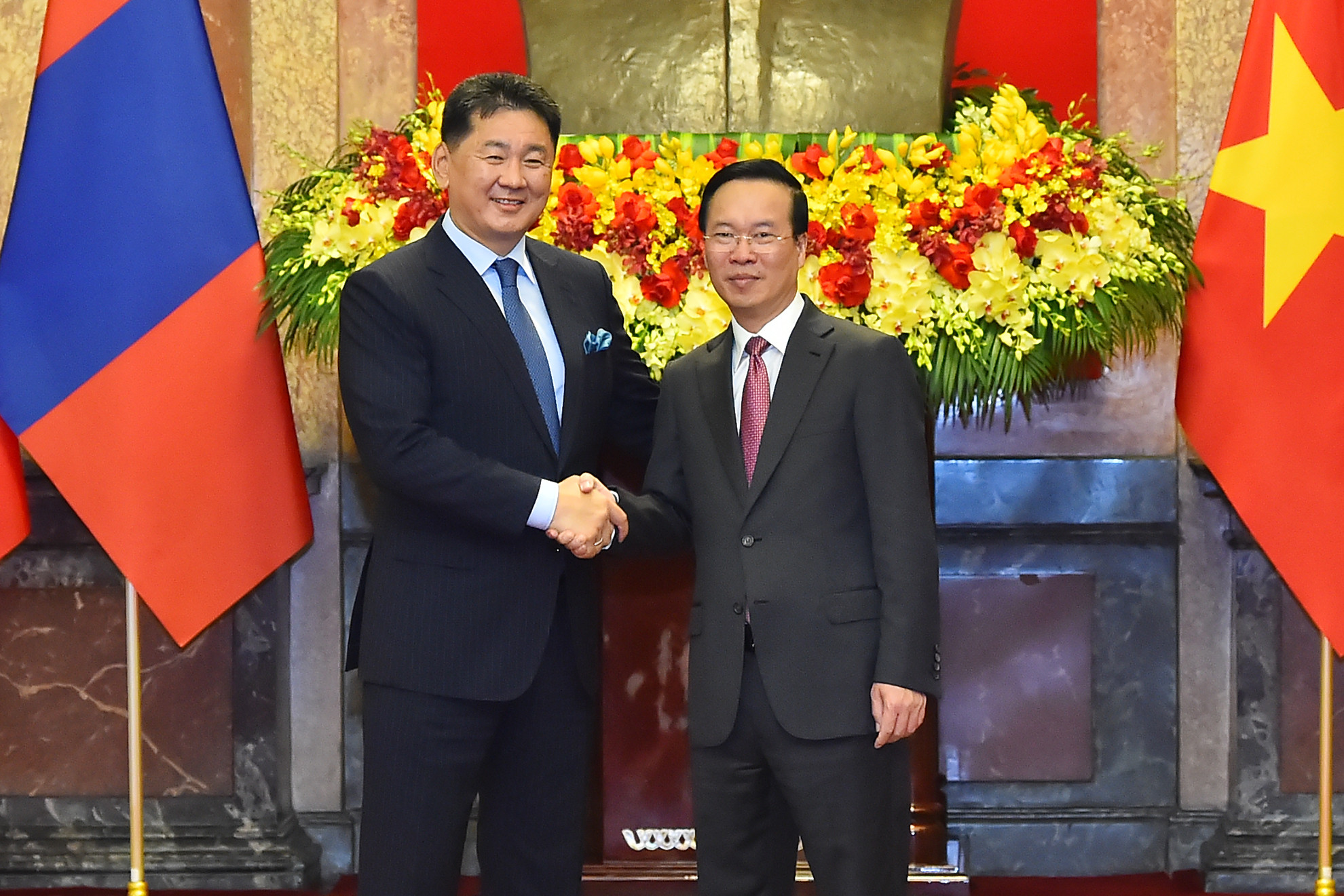 [Ảnh] Chủ tịch nước Võ Văn Thưởng chủ trì lễ đón, hội đàm với Tổng thống Mông Cổ Ukhnaagiin Khurelsukh ảnh 6