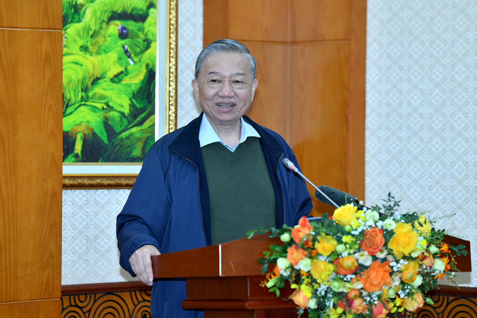 Tổng Bí thư Tô Lâm phát biểu kết luận buổi làm việc.