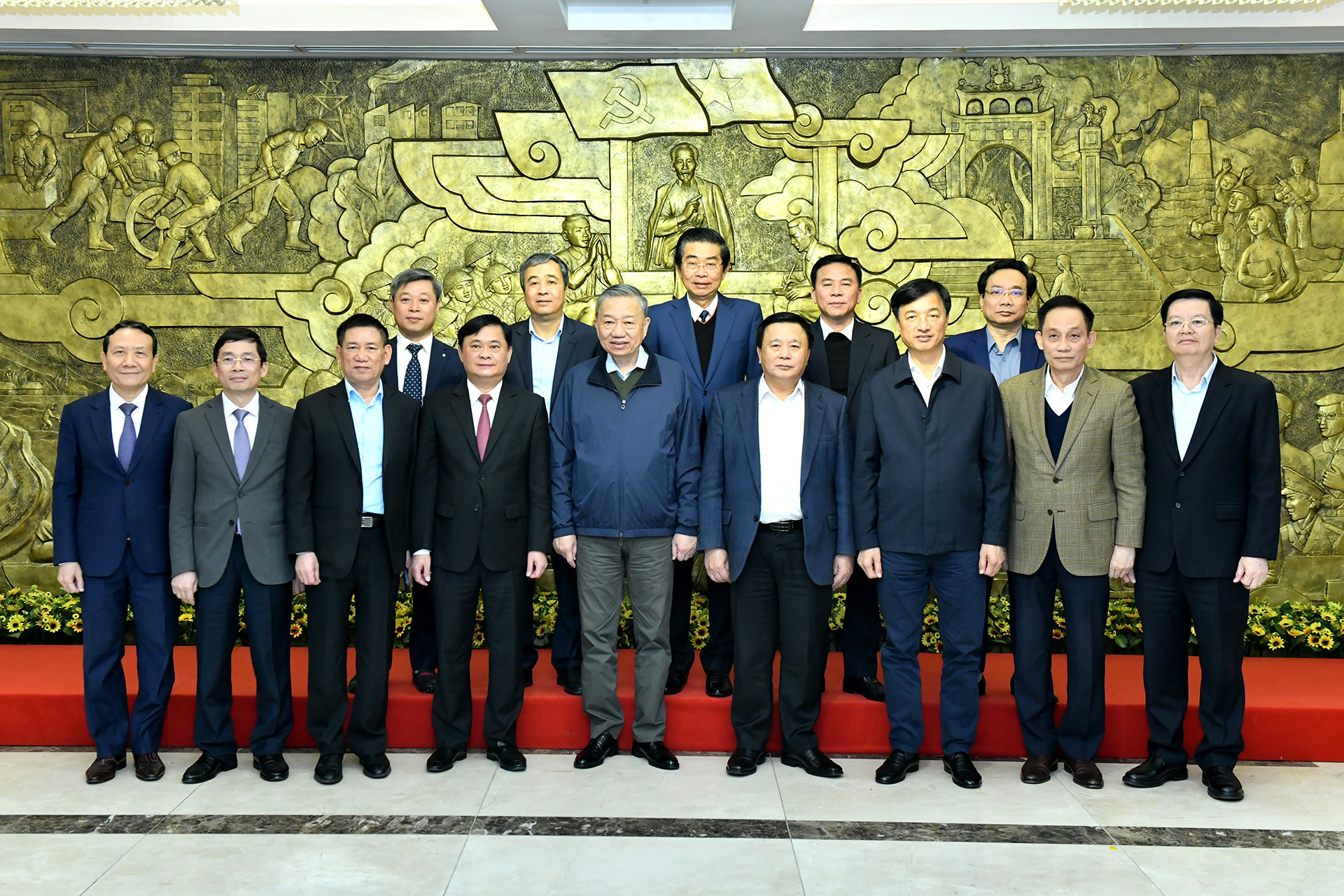 Tổng Bí thư Tô Lâm và các đại biểu tham dự buổi làm việc.