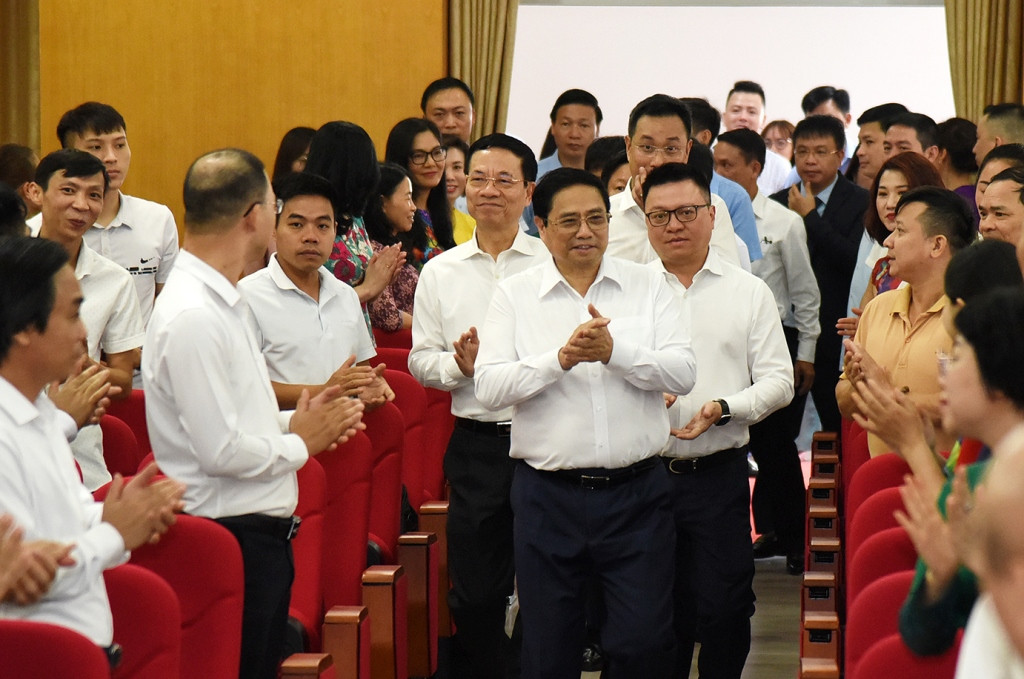 Thủ tướng Phạm Minh Chính đến thăm và làm việc với Hội Nhà báo Việt Nam.