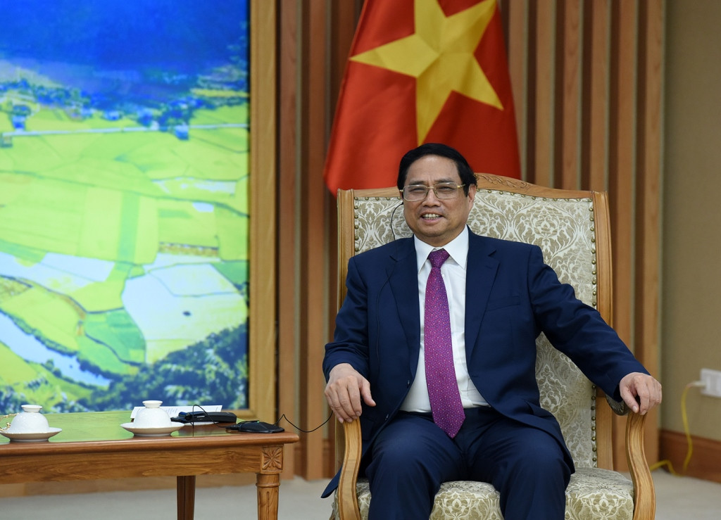 Thủ tướng Phạm Minh Chính phát biểu tại buổi tiếp.