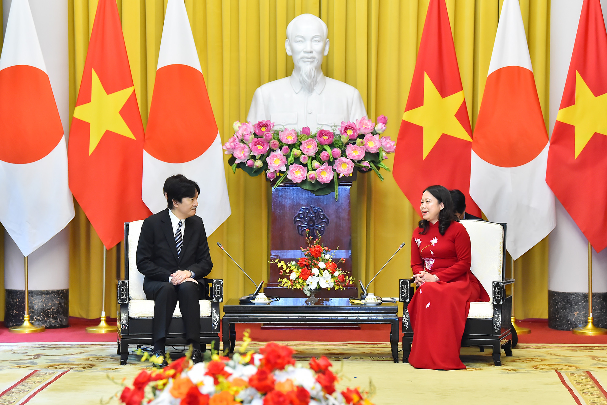 [Ảnh] Phó Chủ tịch nước Võ Thị Ánh Xuân chủ trì lễ đón và hội đàm với Hoàng Thái tử Nhật Bản Akishino ảnh 7