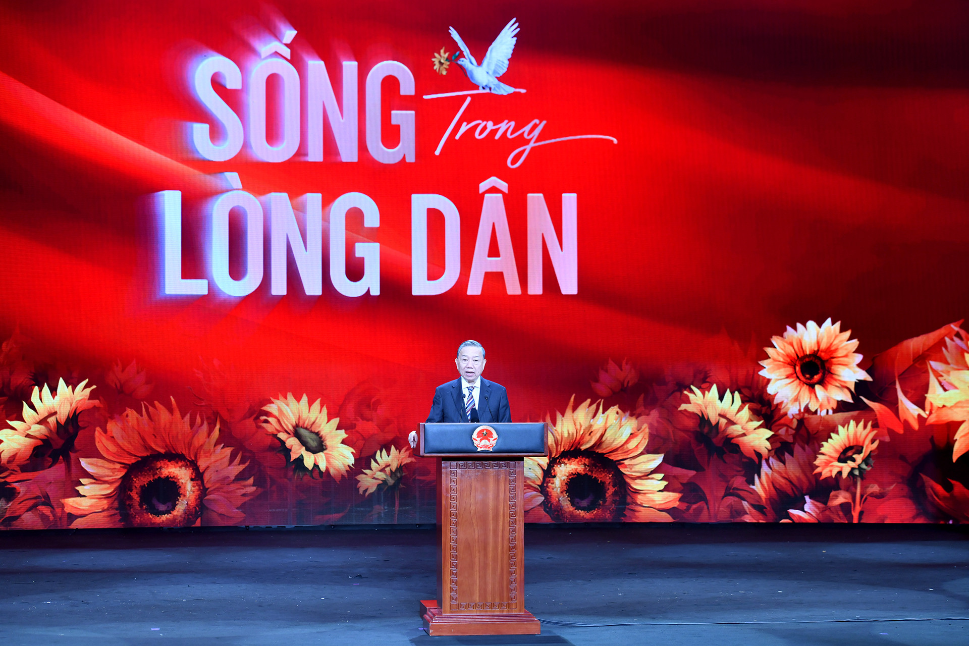 Tổng Bí thư Tô Lâm phát biểu tại chương trình gặp mặt.