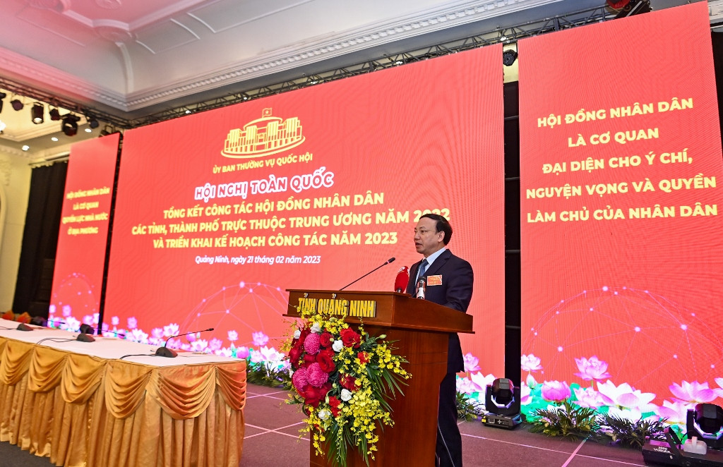 Bí thư Tỉnh ủy Quảng Ninh Nguyễn Xuân Ký phát biểu tại hội nghị. Bí thư Tỉnh ủy Quảng Ninh Nguyễn Xuân Ký phát biểu tại hội nghị.