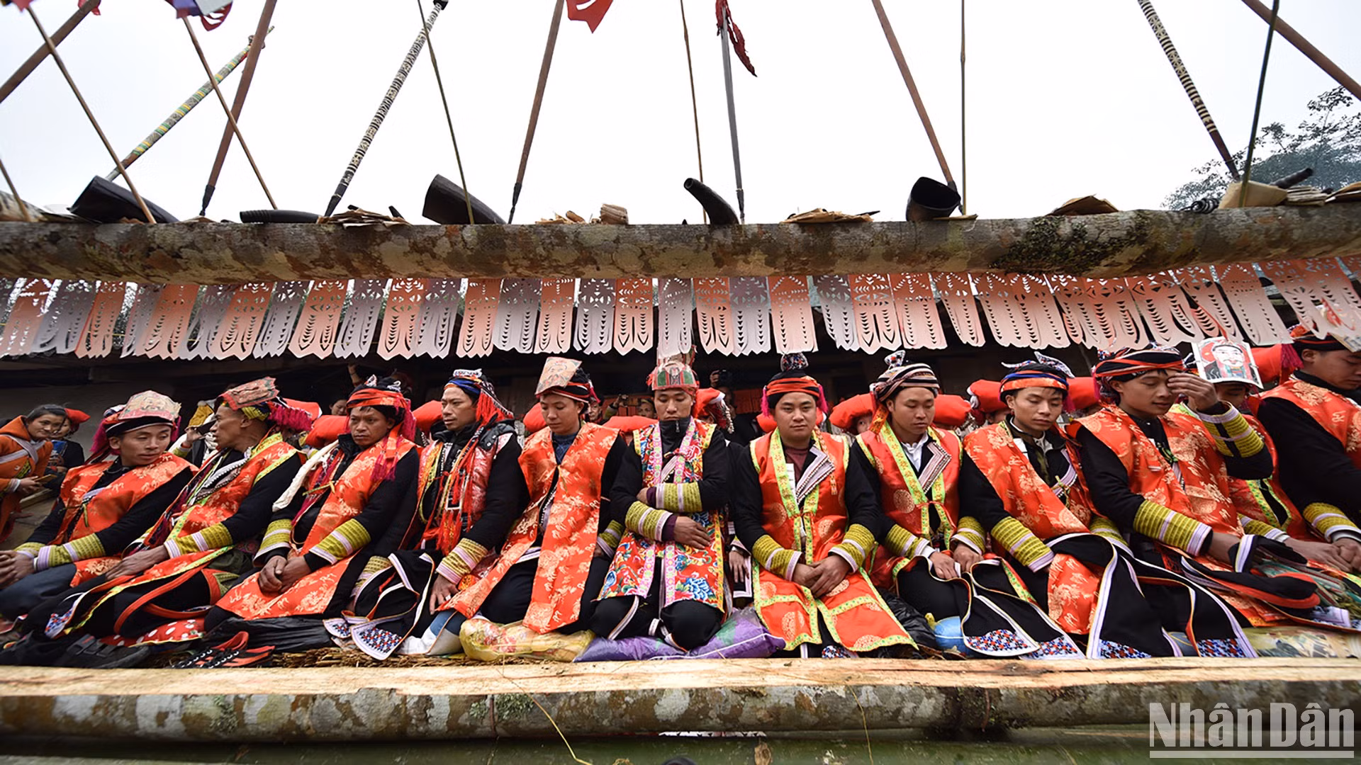 Lễ cấp sắc của người Dao đỏ ở Tả Phìn, thị xã Sa Pa, tỉnh Lào Cai. (Ảnh: VŨ LINH)