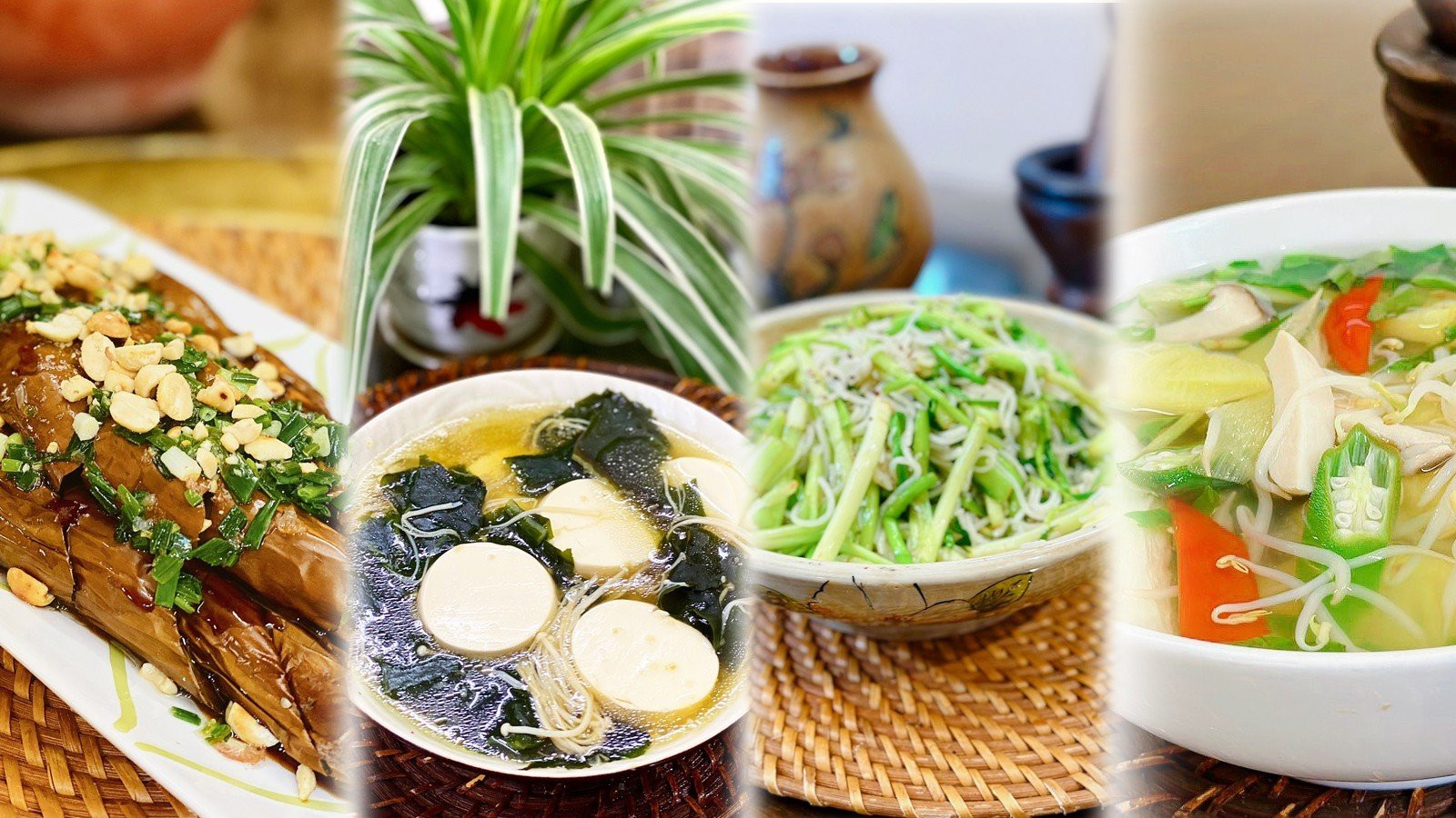 Một vài món chay hấp dẫn. (Ảnh: Nguyễn Phương Hải)