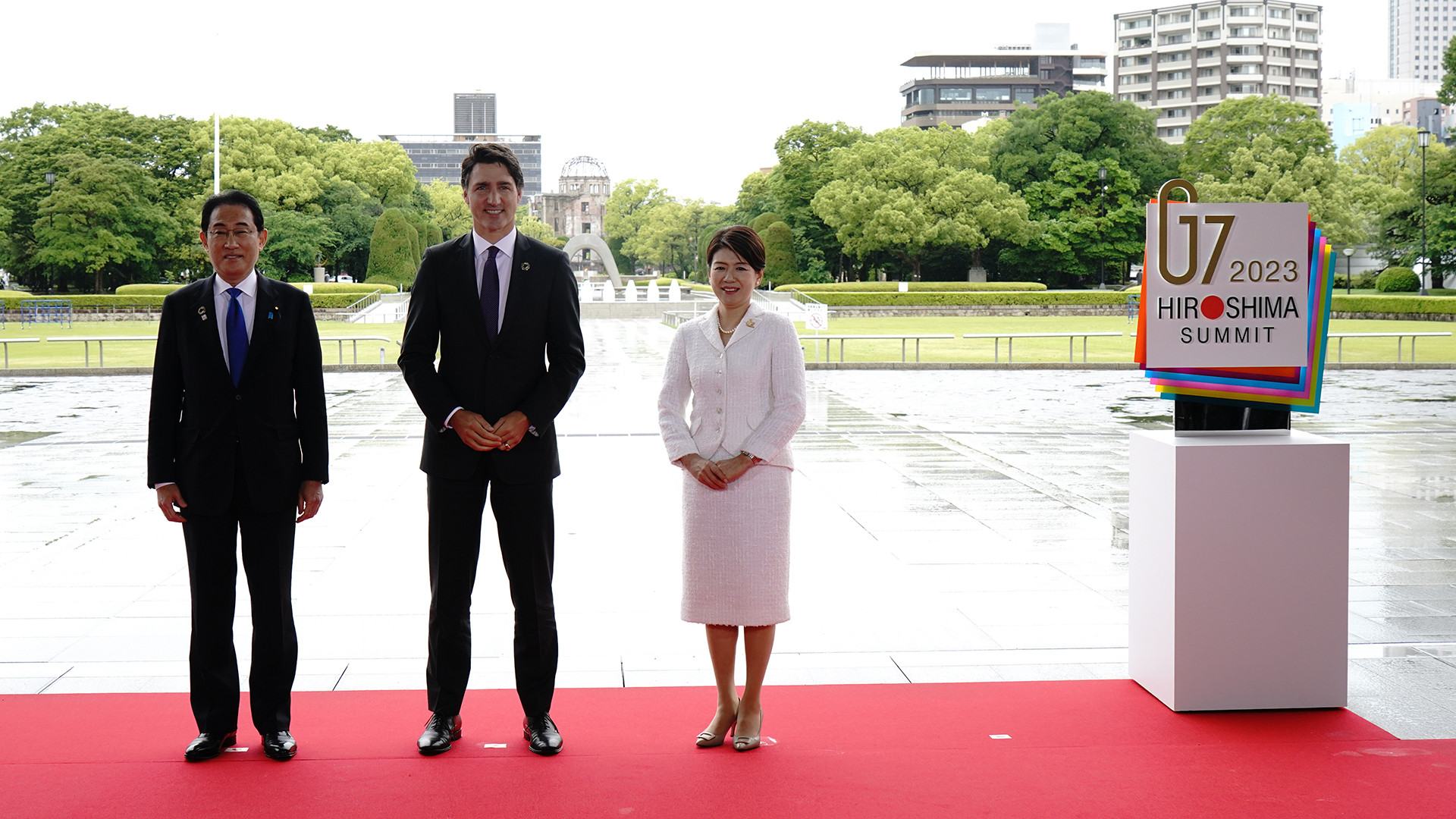 Thủ tướng Canada Justin Trudeau tại Bảo tàng Tưởng niệm Hòa bình Hiroshima. (Ảnh: g7hiroshima)