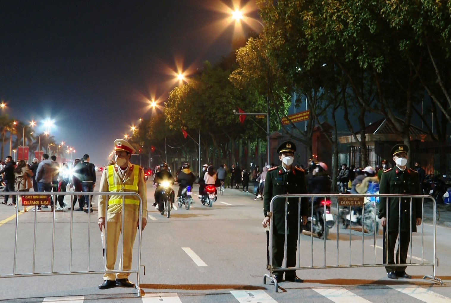 Lực lượng công an bảo đảm an ninh trật tự cho các sự kiện lớn của tỉnh.