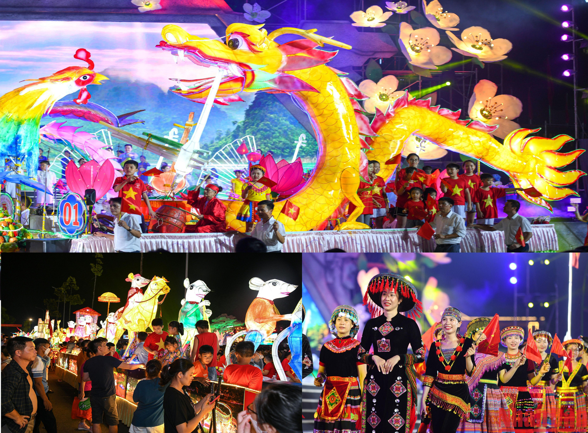 Lung linh sắc màu đêm hội Thành Tuyên 2022. (Ảnh: Thành Đạt)